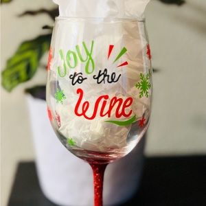 Holiday Wine Glass